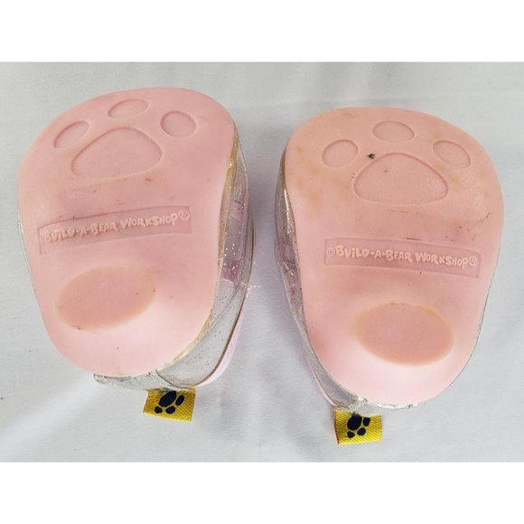 Build a Bear Shoes Heels Pink Clear Bow BABW - Picture 3 of 3